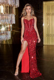 SARELLE PS22510 SEQUIN GOWN